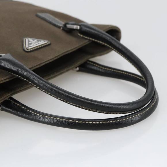 PRADA Hand Bag Canvas Khaki Auth 103935 - Picture 7 of 16